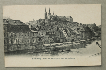 AK Bamberg / 1900 / Partie an der Regnitz mit Michaelsberg / Strasse